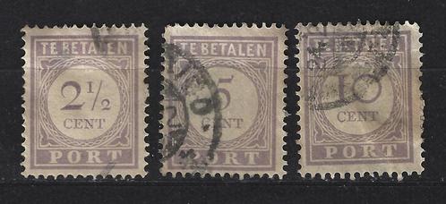 Port 19 21 22 gebruikt 1913 ; Suriname voor 10% CW, Postzegels en Munten, Postzegels | Suriname, Gestempeld, Verzenden