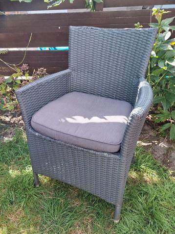 Grijze Tuinstoel met Kussen beschikbaar voor biedingen