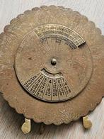 Vintage messing langdurende kalender, Ophalen of Verzenden, Maandkalender