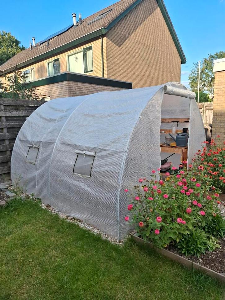 Kweekkas - Stalen Frame & Plastic Doek, Tuin en Terras, Kassen, Gebruikt, Kweekkas, Staal, Folie, Ophalen