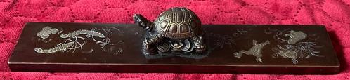 Japans bronzen presse-papier met schildpad gedecoreerd 1900, Antiek en Kunst, Kunst | Niet-Westerse kunst, Verzenden