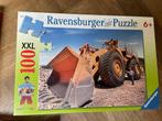Ravensburger xxl puzzel bulldozer 100 stukjes compleet, 4 tot 6 jaar, Meer dan 50 stukjes, Ophalen of Verzenden, Zo goed als nieuw