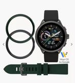 Fossil gen 6 Welness Edition Smartwatch zwart& groene bumper, Nieuw, Android, Ophalen of Verzenden, Hartslag