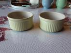 2 Petrus Regout Parafeu Schaaltjes - Pastelgeel, Ophalen of Verzenden