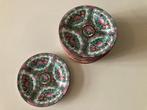 12 schotels Chinese Kanton porselein handbeschilderd vintage, Ophalen of Verzenden