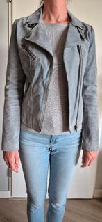 Suède jasje ijsblauw, maat 36, Kleding | Dames, Overige kleuren, Ophalen of Verzenden, Zo goed als nieuw, Jasje