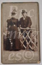 cdv echtpaar Dordrecht 1890's Boonstoppel, Gebruikt, Verzenden, Foto, Voor 1940