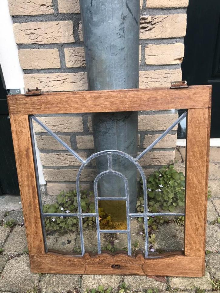 Glas in lood raam en raamuitzetters, Doe-het-zelf en Verbouw, Glas en Ramen, Ophalen of Verzenden