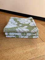 Set van 3 groene retro handdoeken 80x44 vintage - setprijs!, Huis en Inrichting, Ophalen of Verzenden, Gebruikt, Groen, Handdoek