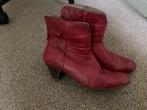 Leren laarsjes rood, Kleding | Dames, Schoenen, Lage of Enkellaarzen, Ophalen of Verzenden, Zo goed als nieuw, Rood
