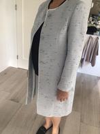 Mantelpak met lange jas, Kleding | Dames, Jasjes, Kostuums en Pakken, Kostuum of Pak, Wit, Maat 42/44 (L), Ophalen of Verzenden