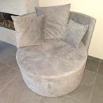 Fauteuil Farino - Pronto Wonen - Lichtgrijs Velours, Huis en Inrichting, Fauteuils, Ophalen, Zo goed als nieuw, 75 tot 100 cm
