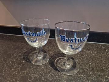 2 westmalle trappist glazen.  beschikbaar voor biedingen