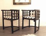 Josef Hoffmann atrb. jugendstil armchairs - vintage design, Huis en Inrichting, Hout, Gebruikt, -, -