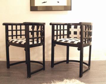 Josef Hoffmann atrb. jugendstil armchairs - vintage design beschikbaar voor biedingen