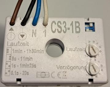 CS3-1B Inbouwschakelaar Tijdrelais, nalooprelais 230 V beschikbaar voor biedingen