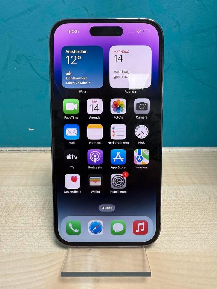 Apple iPhone 14 Pro 128GB Paars - 2e hands - 88%, Telecommunicatie, Mobiele telefoons | Apple iPhone, Zo goed als nieuw, 128 GB