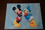 Schilderijtje Mickey & Donald afmeting 40x30 z.g.a.n., Ophalen of Verzenden, Mickey Mouse, Zo goed als nieuw, Overige typen