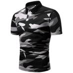 Zwarte camouflage heren polo (shirt leger maat S M L XL XXL), Kleding | Heren, Nieuw, Verzenden