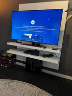 Gratis Wit TV meubel (hangend), Ophalen, Gebruikt, 100 tot 150 cm, 100 tot 150 cm