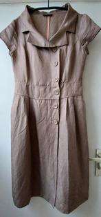Tintoretto jurk maat 40 met linnen, taupe, Kleding | Dames, Maat 38/40 (M), Bruin, Ophalen of Verzenden, Tintoretto