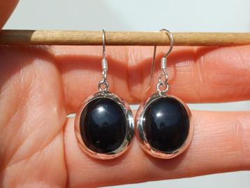 Vanoli 925 zilveren oorbellen met onyx beschikbaar voor biedingen