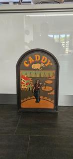 Vintage Houten Schilderij - Caddy Golfbaan, Ophalen