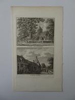 gravures dorp Biggekerke, Walcheren in Zeeland Spilman 1750, Antiek en Kunst, Kunst | Etsen en Gravures, Verzenden