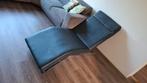 Zwarte leren ligstoel met metalen poten, Huis en Inrichting, Banken | Sofa's en Chaises Longues, Ophalen, Eenpersoons, Minder dan 75 cm