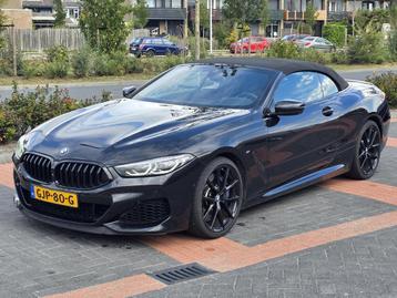 BMW 8 Serie M850i XDRIVE HIGH EXECUTIVE CABRIO BLACK ON BLAC beschikbaar voor biedingen