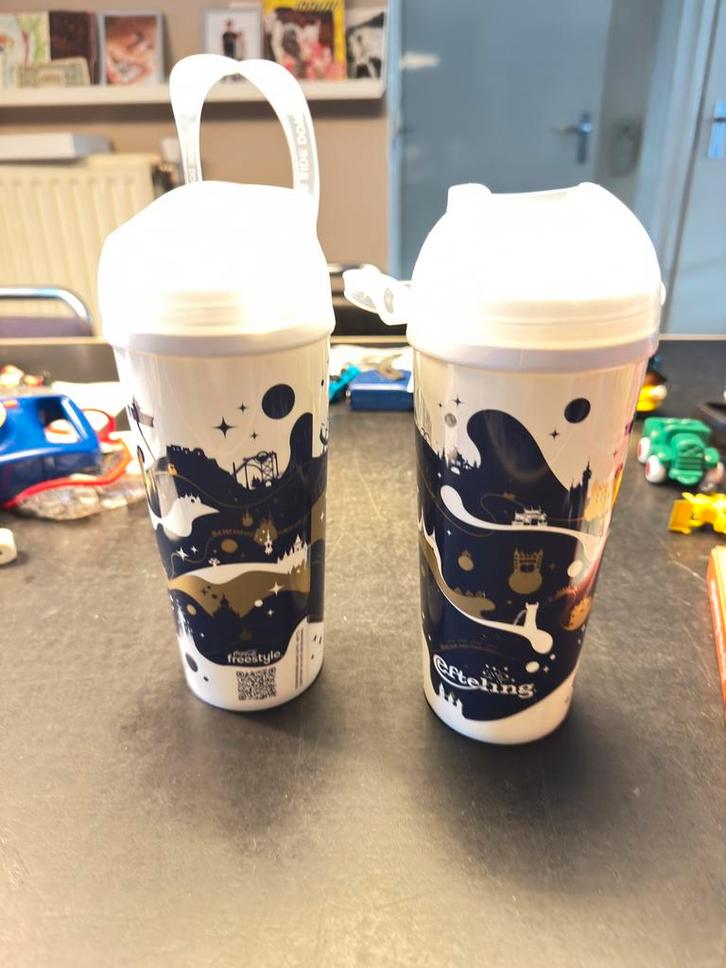 Twee Efteling bekers, Verzamelen, Efteling, Nieuw, Gebruiksvoorwerp, Ophalen of Verzenden