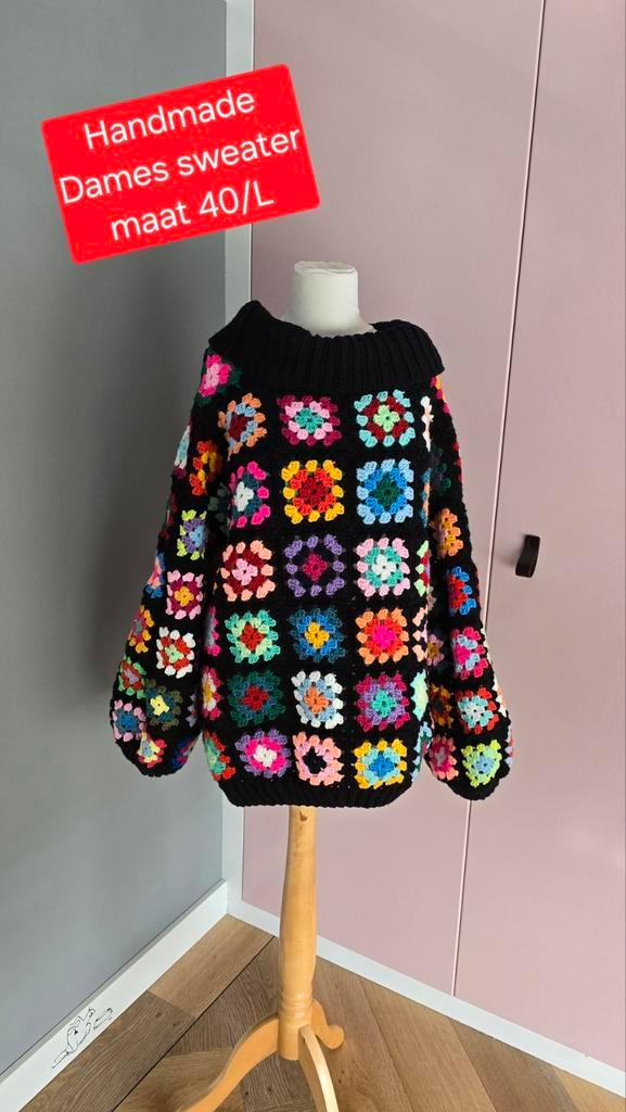 Handmade Dames Sweater maat 40/L, Kleding | Dames, Truien en Vesten, Nieuw, Maat 42/44 (L), Zwart, Ophalen of Verzenden