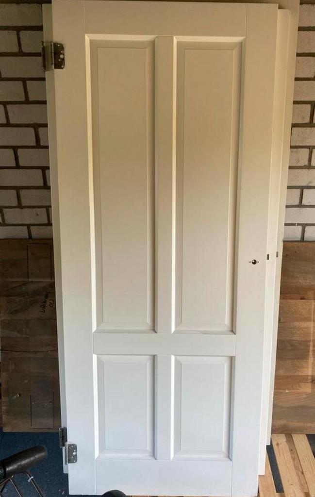 Mooie paneeldeur 201x82,5cm - Klassiek/Landelijk, Doe-het-zelf en Verbouw, Deuren en Horren, Gebruikt, Binnendeur, 200 tot 215 cm