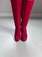 Rode Suède Laarzen - Maat 40, Kleding | Dames, Schoenen, Ophalen of Verzenden, Zo goed als nieuw, Rood, Hoge laarzen