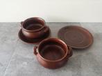 Vintage soepkom schotel retro soep kom bruin, Huis en Inrichting, Keuken | Servies, Keramiek, Ophalen of Verzenden, Zo goed als nieuw