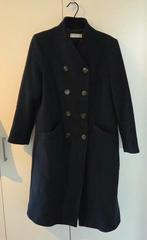 Mango wollen mantel - Donkerblauw - Maat L, Kleding | Dames, Jassen | Winter, Mango, Blauw, Maat 42/44 (L), Ophalen of Verzenden