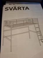 Metalen hoogslaper met bureaublad ikea, Huis en Inrichting, Slaapkamer | Stapelbedden en Hoogslapers, Ophalen, Gebruikt, Eenpersoons