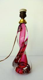 Kristal lampvoet helder donkerroze Val Saint Lambert 3836-l, Antiek en Kunst, Antiek | Lampen, Ophalen of Verzenden