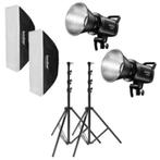 Godox SL60IID LED videolamp Duo Kit voor fotografie & video, Ophalen, Zo goed als nieuw, Lamp of Flitsset