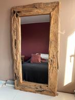 Grote oud teak houten spiegel 82 x 150 cm, Huis en Inrichting, Woonaccessoires | Spiegels, Ophalen, Zo goed als nieuw, 75 tot 100 cm