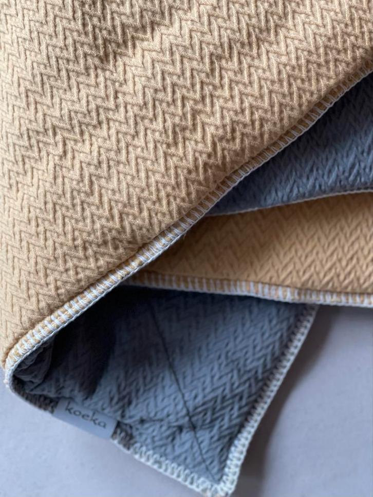 Boxkleed Koeka Stockholm Ochre Steel Grey (75 x 95 cm), Kinderen en Baby's, Dekens, Slaapzakjes en Inbakerproducten, Zo goed als nieuw