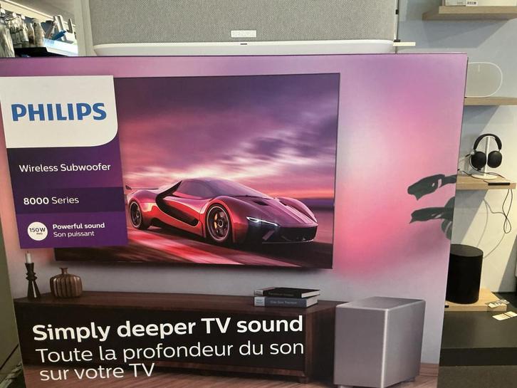 Philips TAW8506 Subwoofer - Diepe Bass voor je TV!, Audio, Tv en Foto, Soundbars, Zo goed als nieuw, Bluetooth, Ophalen of Verzenden