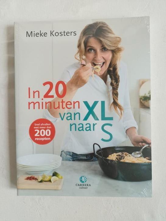 Mieke Kosters , in 20 min van XL naar S , NIEUW in de folie, Boeken, Gezondheid, Dieet en Voeding, Nieuw, Ophalen of Verzenden