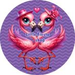 LF4582 icing frosting flamingo 20cm eetbare taart print top, Ophalen of Verzenden, Nieuw, Taarten, Versiering