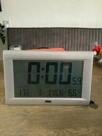 Digitale Klok/Weerstation met Grote Letters, Huis en Inrichting, Woonaccessoires | Klokken, Ophalen, Gebruikt, Digitaal, Wekker of Tafelklok