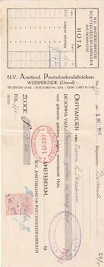 Amsterdamsche Poetsdoekenfabriek Van Gelder wissel 1930, Ophalen of Verzenden, Zo goed als nieuw, Overige typen