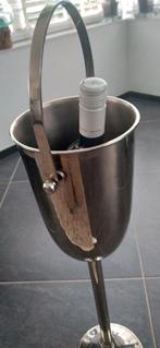 VERZILVERDE WIIJNKOELER EN ANDER VERZILVERD SPUL, Ophalen of Verzenden, Metaal, Minder dan 50 cm, Minder dan 5 flessen