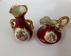 Oud Limoges Vaasje & Kannetje met Vergulde Accenten, Antiek en Kunst, Ophalen of Verzenden
