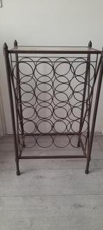 Mooi stevig metalen wijnrek, Huis en Inrichting, Woonaccessoires | Wijnrekken, Ophalen, 15 tot 25 flessen, Zo goed als nieuw, Metaal