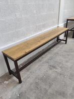 8 lange tafels en 4 lange banken van 240 cm, Ophalen, Gebruikt, Meubilair